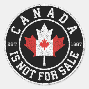 Adesivo Canadá não é para venda EST. 1867 orgulhoso canade