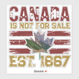Adesivo Canadá não é para venda Est 1867 Vintage Grunge