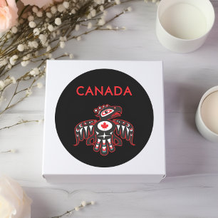 Adesivo Canadá Pacífico Noroeste Haida - Cor Escura do Pás