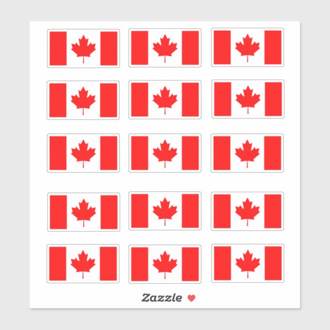 Adesivo Canadá - Pacote de Bandeira Canadense, canadá, can (Folha)