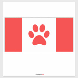 Adesivo Canada Paw Flag - Funny Canadian Flag