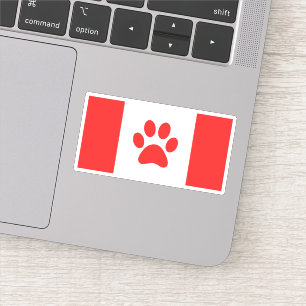 Adesivo Canada Paw Flag - Funny Canadian Flag