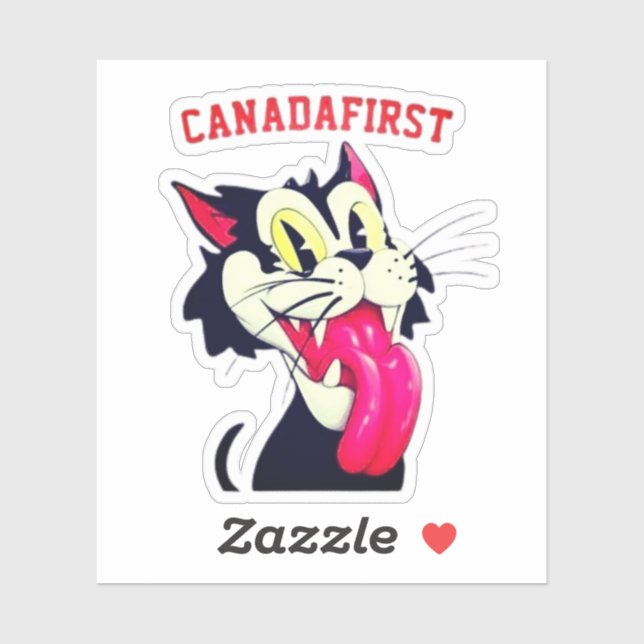 ADESIVO CANADÁ PRIMEIRO GATO  (Folha)
