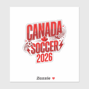 Adesivo Canada Soccer 2026 Futebol Bold Tipografia País