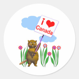 Adesivo Canadense Beaver ama Canadá