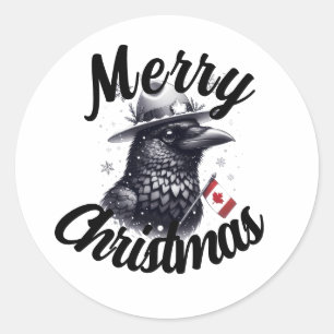 Adesivo Canadiano de natal Raven