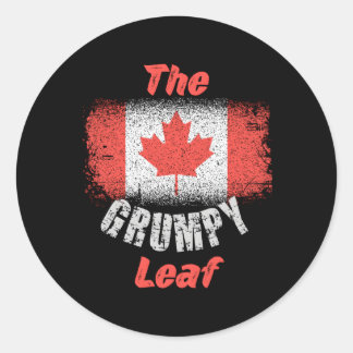 Adesivo Canadiano Flag 1Rua Of Julho Grumpy Maple Leaf Can