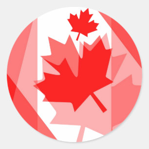 Adesivo Canadiano vermelho Maple Leaf Layout Estilo CANADÁ