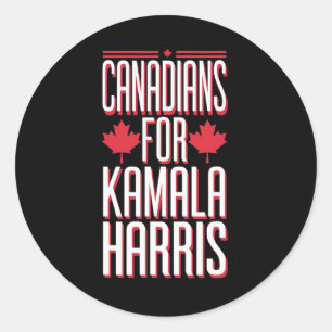 Adesivo Canadianos Para Kamala Harris Pro America Election