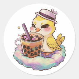 Adesivo Canário de Cartoon Adorável: Cozy, Kawaii Vibes