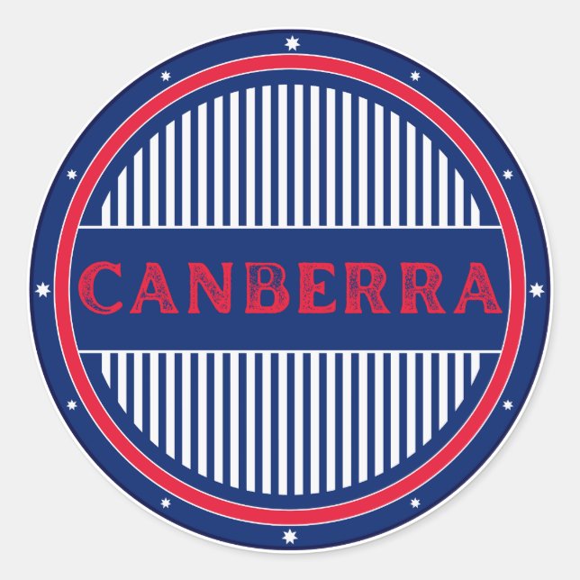 Adesivo Canberra City Pride Emblem – Australian Identity (Frente)