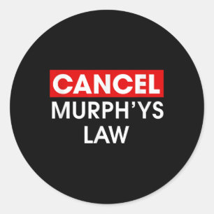 Adesivo Cancelar Lei de Murphys Imagem Funny Law School Ca