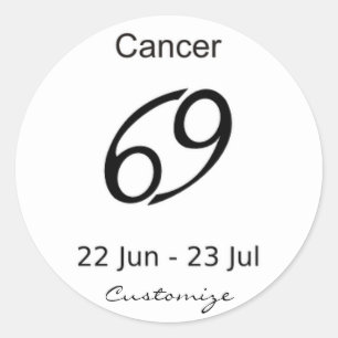 Adesivo Cancer 69 Símbolo Zodíaco Thunder_Cove
