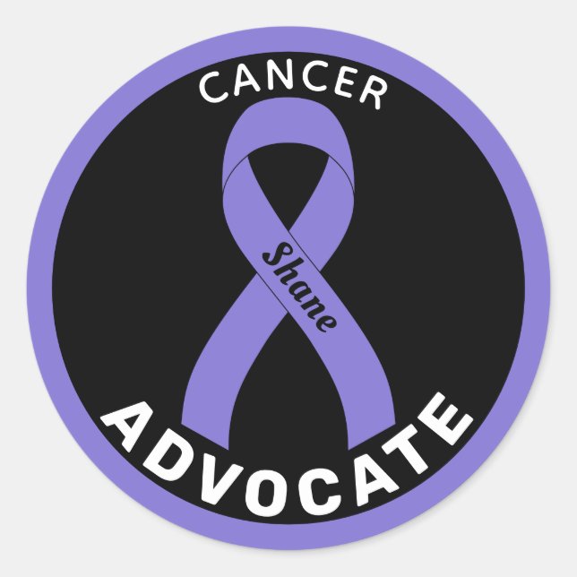 Adesivo Cancer Advocate Fita Coluna Redonda Preta (Frente)