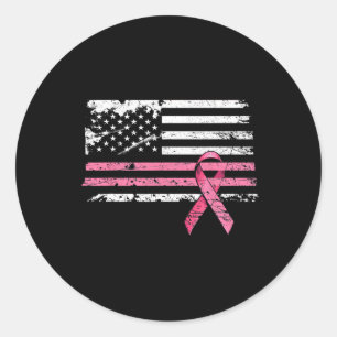 Adesivo Cancer Camisa bandeira americana Sensibilização do