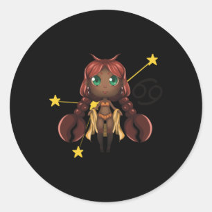 Adesivo Cancer Chibi Anime Bonitinha