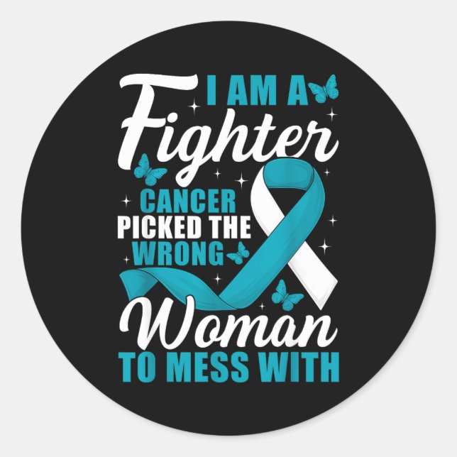 Adesivo Cancer Cked Wrong Woman Cervical Cancer Awareness  (Frente)