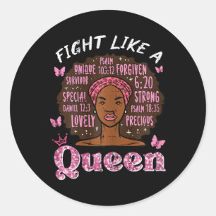 Adesivo Cancer Da Mama Lida Como Rainha Afro Sobrevivente 