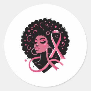 Adesivo Cancer da Mama Mulheres Negras-Americanas Apoiam