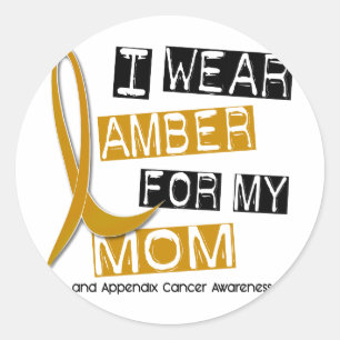 Adesivo CANCER DE APÊNDICE Visto Amber Para A Minha Mãe 37