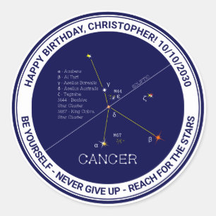 Adesivo Cancer de constelação Zodiac