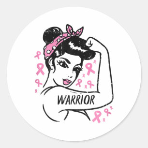 Adesivo Cancer de Fita Rosa Inquebrável em Guerra