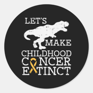 Adesivo Cancer de infância Trex Extinguir Consciência Dino