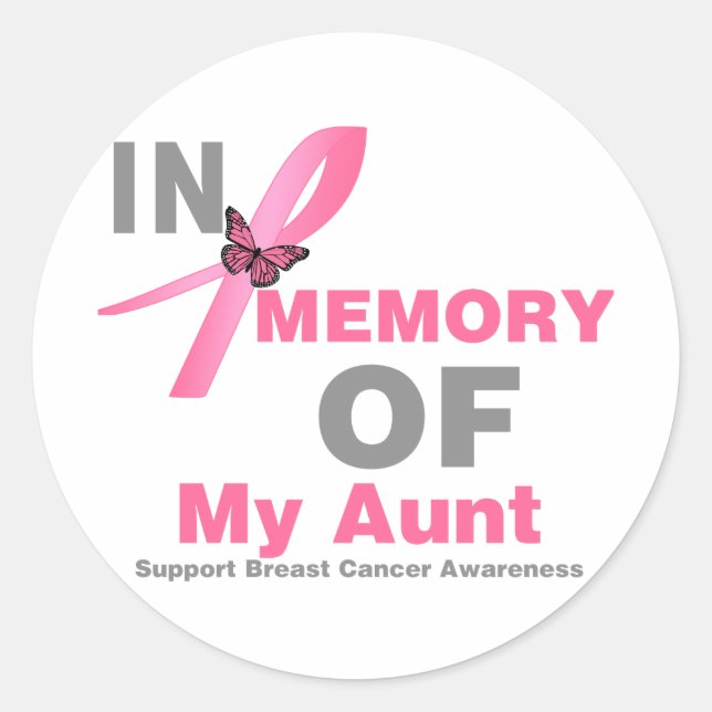 Adesivo Cancer de mama em memória da minha tia (Frente)