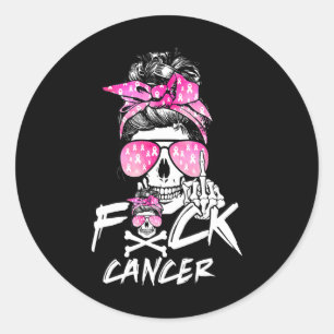 Adesivo Cancer de Mama Fck Mulheres Guerreiras Rosa Fita M