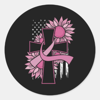Adesivo Cancer de Mama Girassol Rosa Friso Friso Cruzado F