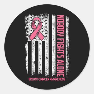 Adesivo Cancer De Mama Ninguém Luta Sozinho Cancer De Mama