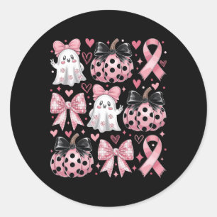 Adesivo Cancer de Mama Rosa Arco Coquetel Ghost Cute Retro