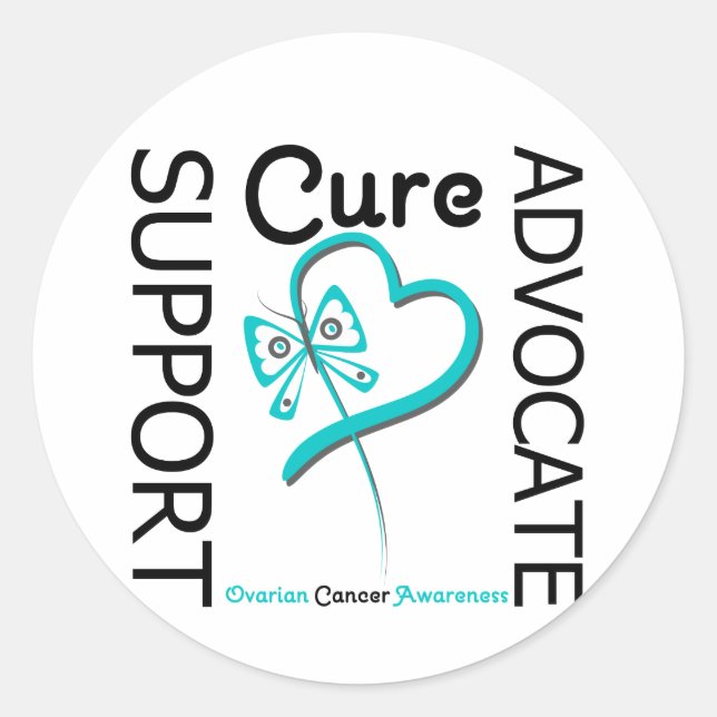 Adesivo Câncer de ovário Support Advocate Cure (Frente)