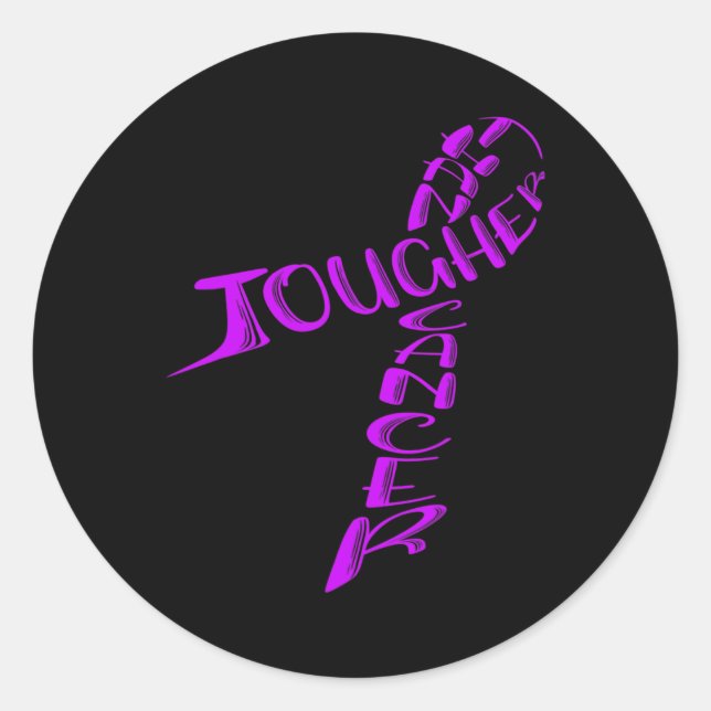 Adesivo Câncer de pâncreas Conscientização Mês Fita Roxa (Frente)