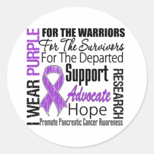 Adesivo Câncer de pâncreas I Vestir TRIBUTO DE Fita Roxa