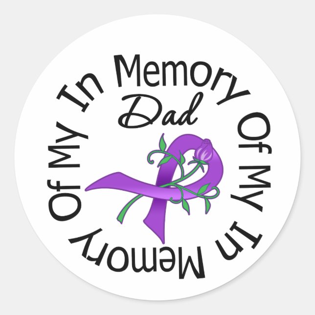 Adesivo Câncer de pâncreas na memória do meu Pai (Frente)