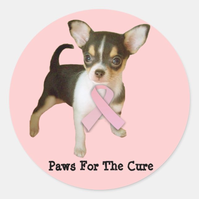 Adesivo Cancer de peito Chihuahua (Frente)