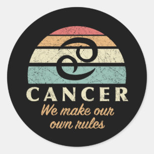 Adesivo Cancer Engraçado Regras do Zodiac