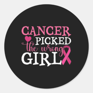 Adesivo Cancer Escolheu O Cancer De Mama Errado Da Garota