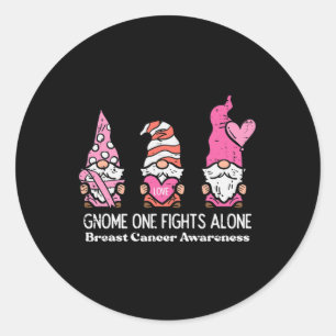 Adesivo Cancer Gnome Um Luta Sozinha A Consciência Mulhere