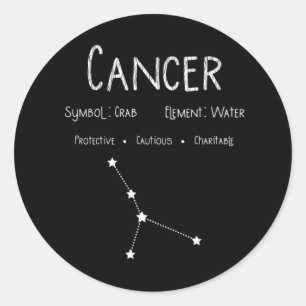Adesivo Cancer Horoscópio Astrology - Sinal de Estrela Pr