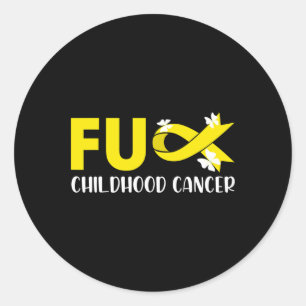 Adesivo Câncer Infantil Eu Uso Dourado Para Conscientizaçã