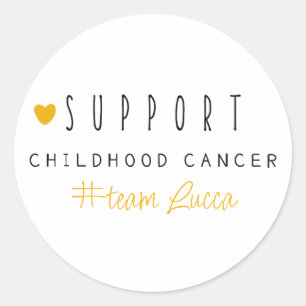 Adesivo cancer infantil. Nome personalizado da #equipe. Ad