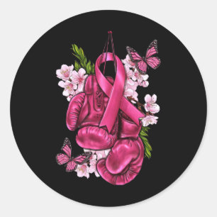 Adesivo Cancer Mama Consciência Rosa Boxas Luvas Rosa Ri