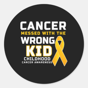 Adesivo Cancer Mensado Com O Cancer De Infância Errado