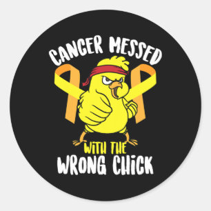 Adesivo Cancer Mensado Com O Survivor De Pintinho Errado E