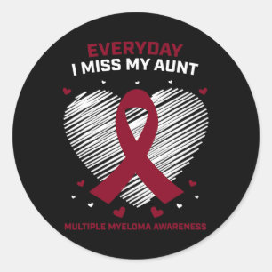 Adesivo Câncer no Sangue Em Memória da Minha Tia Mieloma M