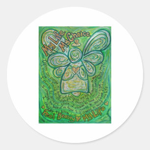Adesivo Cancer Poem Green Angel Art Stickers