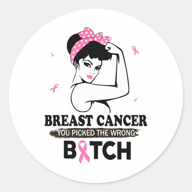 Adesivo Cancer Que Você Pegou Os Presentes Engraçados Erra (Frente)