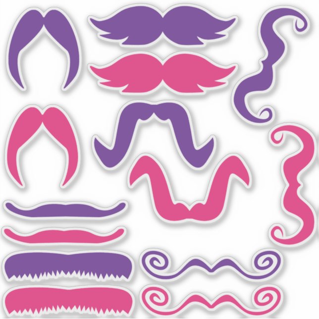 Adesivo Câncer rosa e roxo, corado (Frente)